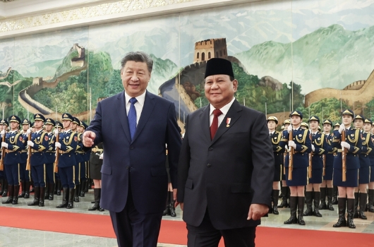 习近平同印度尼西亚总统普拉博沃会谈3